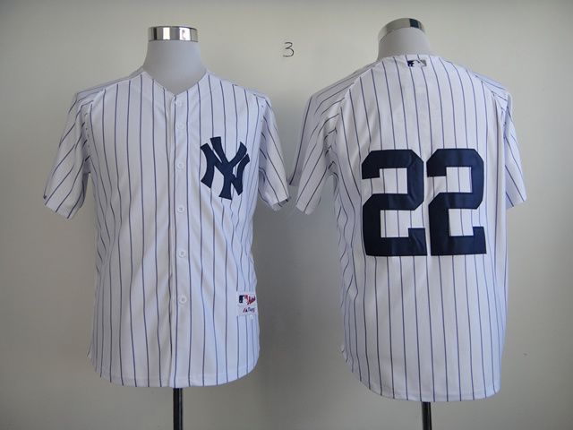 Men New York Yankees #22 No name White MLB Jerseys